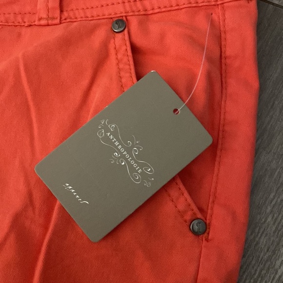 NWT Anthro Pilcro and the Letterpress Stet Chinos orange 27 - Picture 5 of 7